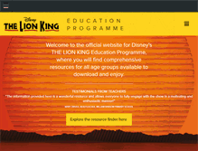 Tablet Screenshot of lionkingeducation.co.uk